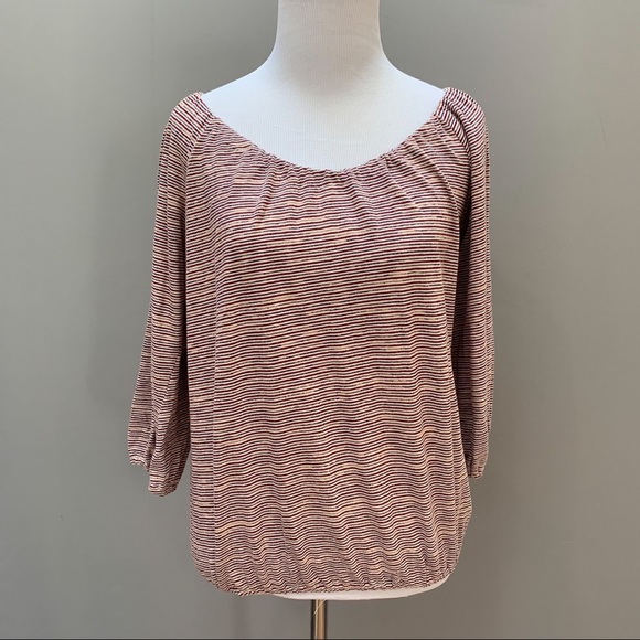 Anthropologie Bordeaux Striped Shirt, S. - Picture 5 of 7